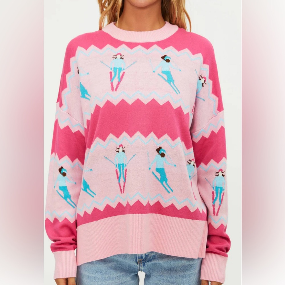 Anthropologie X Beach Riot Callie Sweater Chevron Skiers Anthropologie Exclusive